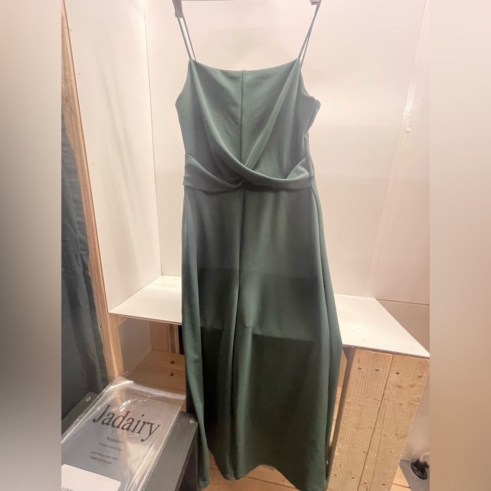 Lush Forest Green Draped Jumpsuit